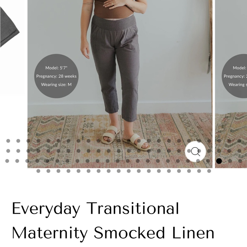 Chic Maternity Smocked Linen Pants - Black